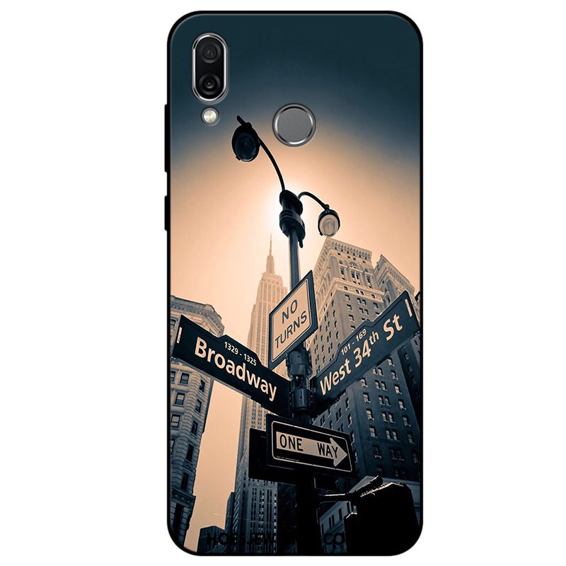 Huawei P Smart+ Hoesje Hoes Siliconen Spotprent, Huawei P Smart+ Hoesje Bescherming Zacht