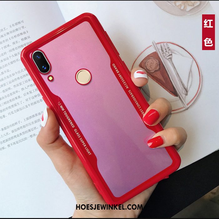 Huawei P Smart+ Hoesje Hoes Zwart Anti-fall, Huawei P Smart+ Hoesje Bescherming Doorzichtig