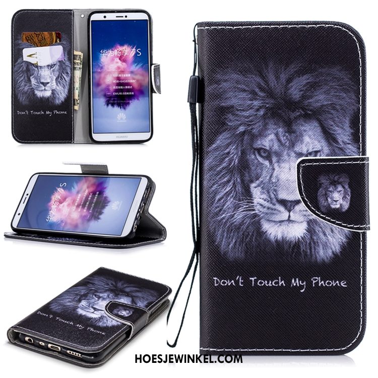 Huawei P Smart+ Hoesje Leren Etui Mobiele Telefoon Anti-fall, Huawei P Smart+ Hoesje Wit Folio