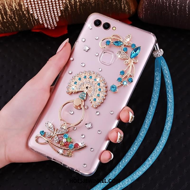 Huawei P Smart Hoesje Mobiele Telefoon Zacht Met Strass, Huawei P Smart Hoesje Hoes Doorzichtig