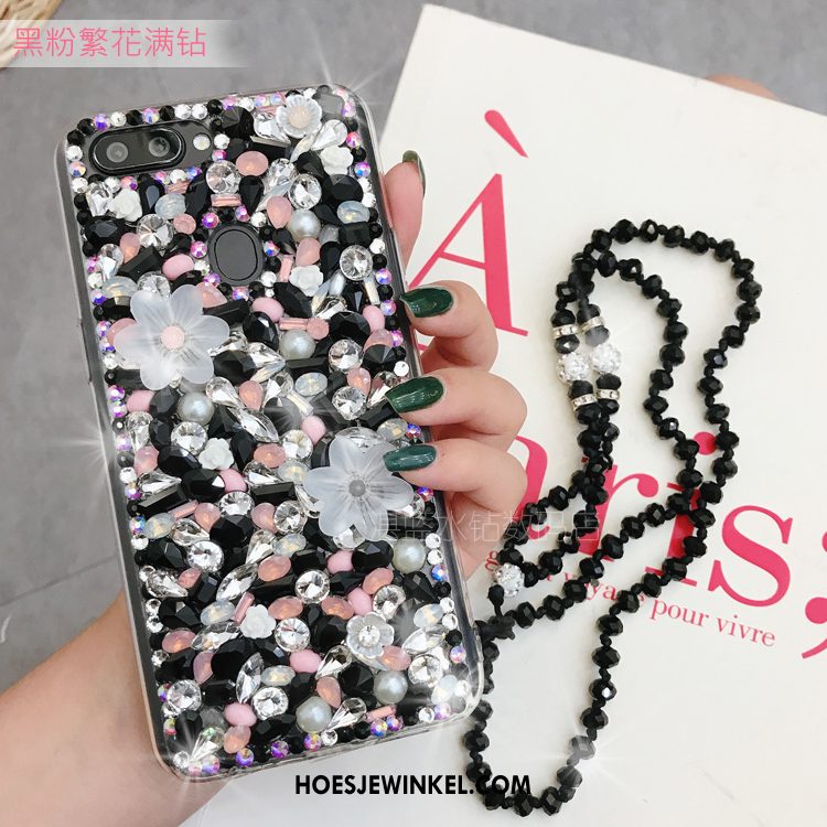 Huawei P Smart Hoesje Original Bloemen Met Strass, Huawei P Smart Hoesje Mini Mobiele Telefoon