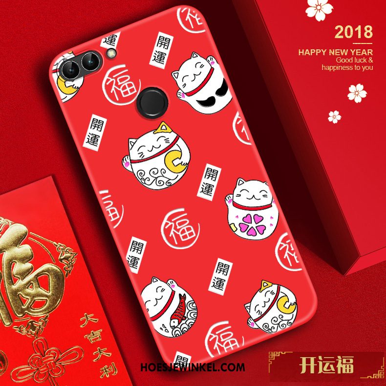 Huawei P Smart Hoesje Reliëf Rijkdom Trend, Huawei P Smart Hoesje All Inclusive Mobiele Telefoon