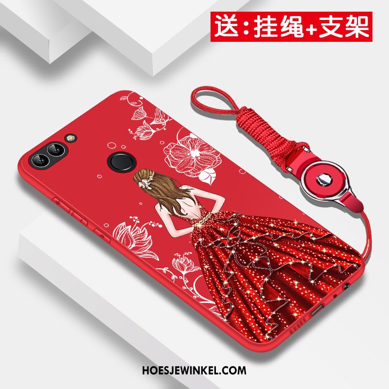 Huawei P Smart Hoesje Rood Persoonlijk Scheppend, Huawei P Smart Hoesje All Inclusive Bescherming