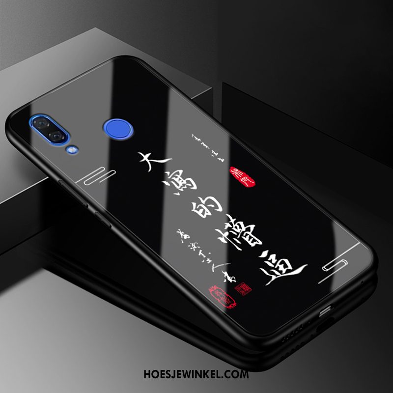 Huawei P Smart+ Hoesje Trendy Merk Mobiele Telefoon Zacht, Huawei P Smart+ Hoesje Siliconen Glas