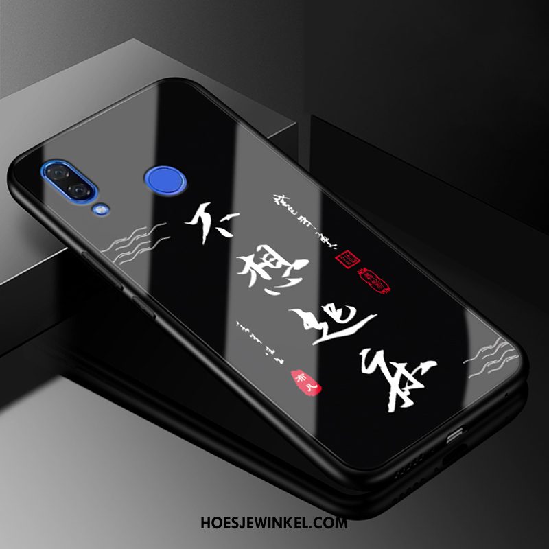 Huawei P Smart+ Hoesje Trendy Merk Mobiele Telefoon Zacht, Huawei P Smart+ Hoesje Siliconen Glas