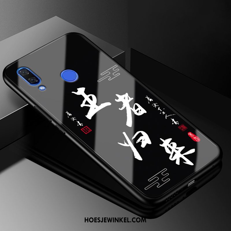 Huawei P Smart+ Hoesje Trendy Merk Mobiele Telefoon Zacht, Huawei P Smart+ Hoesje Siliconen Glas