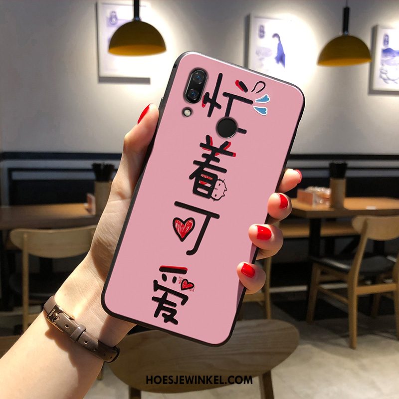 Huawei P Smart+ Hoesje Wind Licht Lovers, Huawei P Smart+ Hoesje Net Red Roze