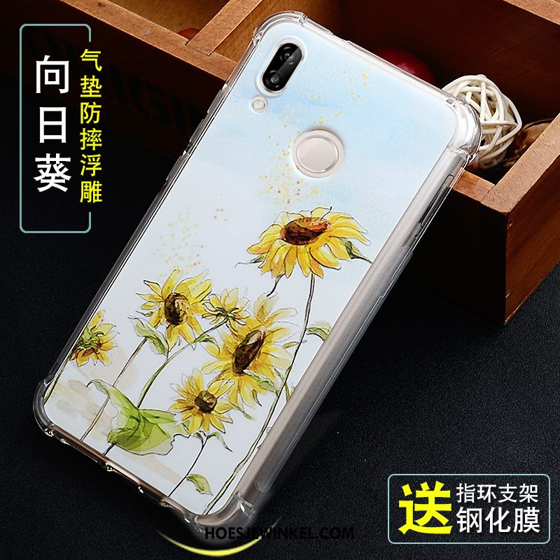 Huawei P Smart+ Hoesje Zacht Reliëf Jeugd, Huawei P Smart+ Hoesje Hoes Groen