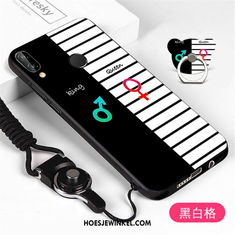 Huawei P Smart+ Hoesje Zwart Hanger Persoonlijk, Huawei P Smart+ Hoesje Anti-fall Mobiele Telefoon