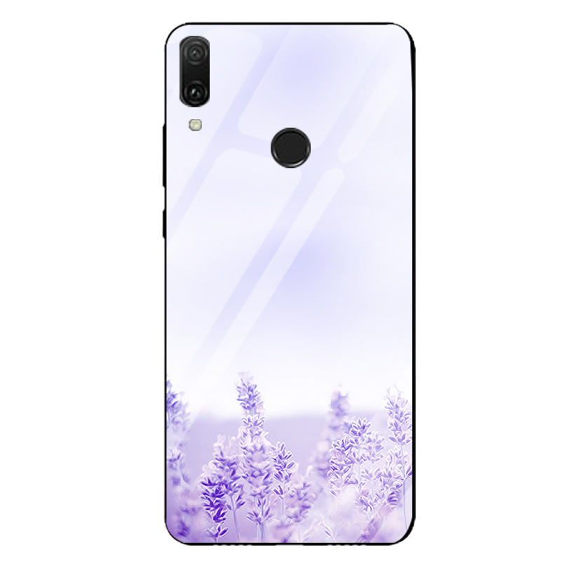 Huawei P Smart Z Hoesje Mobiele Telefoon Glas Anti-fall, Huawei P Smart Z Hoesje Purper Landschap