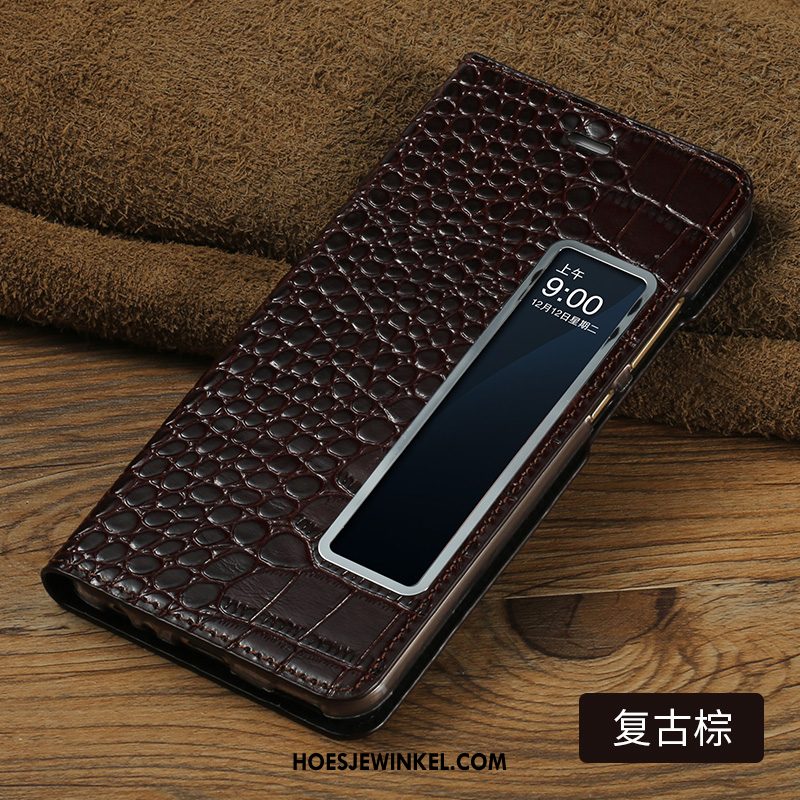 Huawei P10 Hoesje Anti-fall Folio Krokodillenleer, Huawei P10 Hoesje Mobiele Telefoon Leren Etui