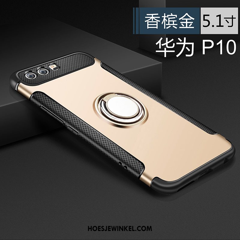 Huawei P10 Hoesje Bescherming Magnetisch Zacht, Huawei P10 Hoesje Ondersteuning Zwart