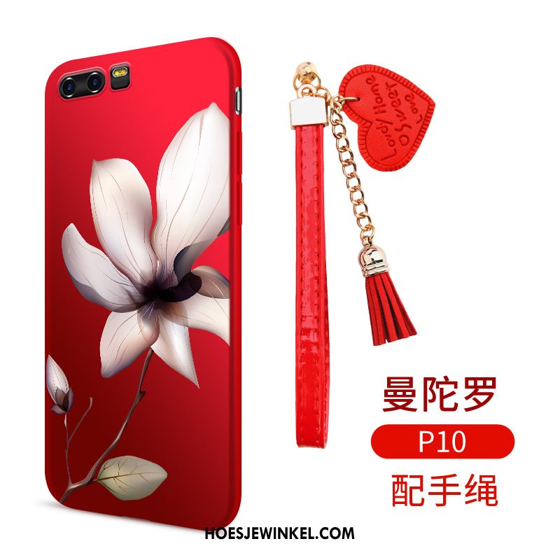 Huawei P10 Hoesje Bescherming Mobiele Telefoon Rood, Huawei P10 Hoesje Hoes Siliconen