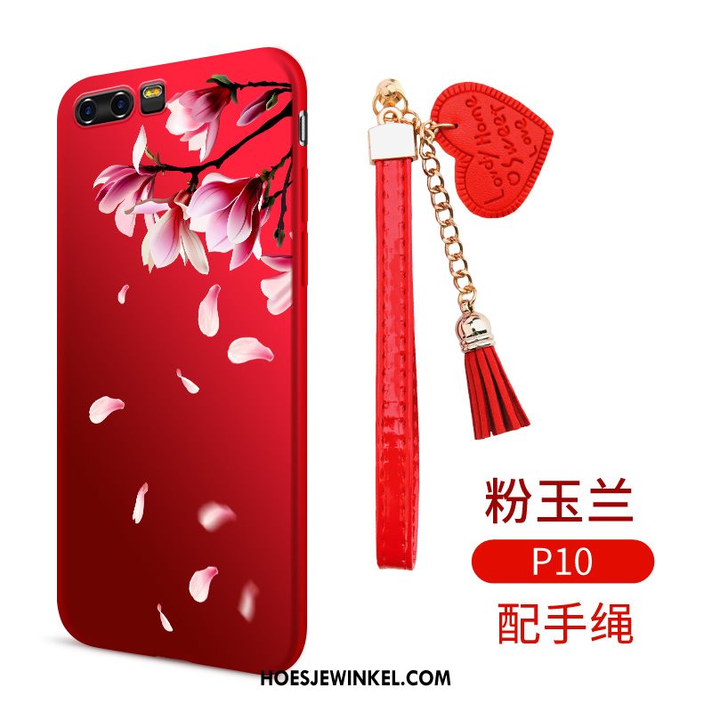 Huawei P10 Hoesje Bescherming Mobiele Telefoon Rood, Huawei P10 Hoesje Hoes Siliconen