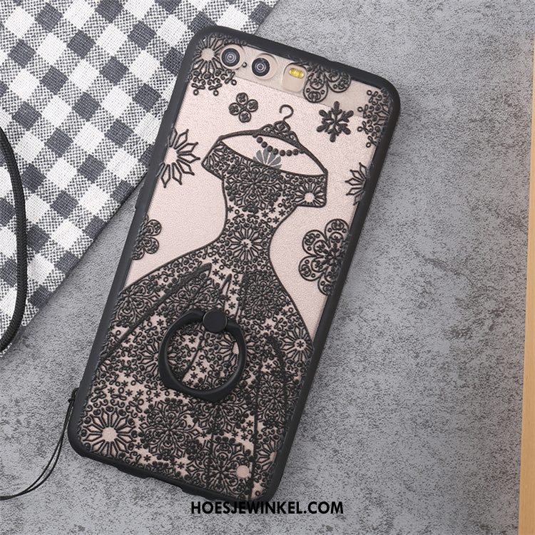 Huawei P10 Hoesje Hoes Hanger Zacht, Huawei P10 Hoesje Mobiele Telefoon Wit