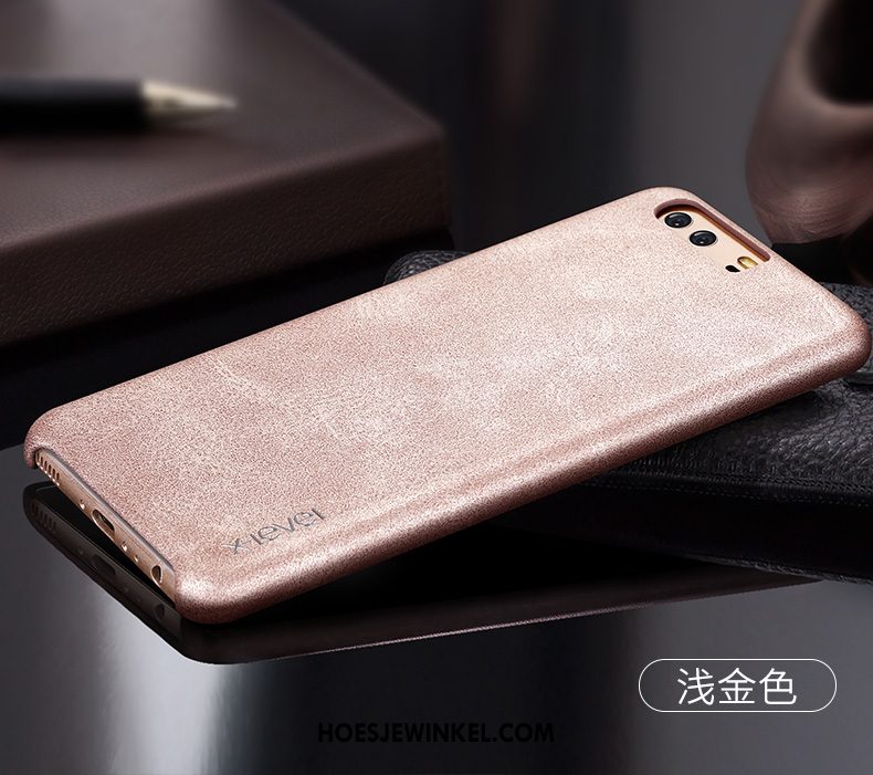 Huawei P10 Hoesje Leren Etui Anti-fall Bruin, Huawei P10 Hoesje Bescherming Mobiele Telefoon