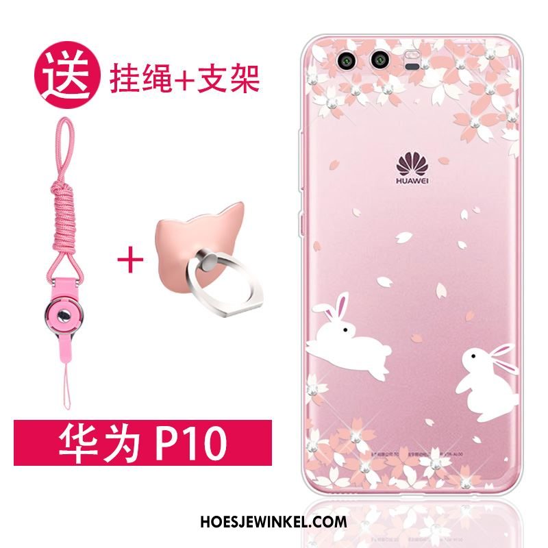 Huawei P10 Hoesje Met Strass Bescherming Zacht, Huawei P10 Hoesje Doorzichtig Hoes