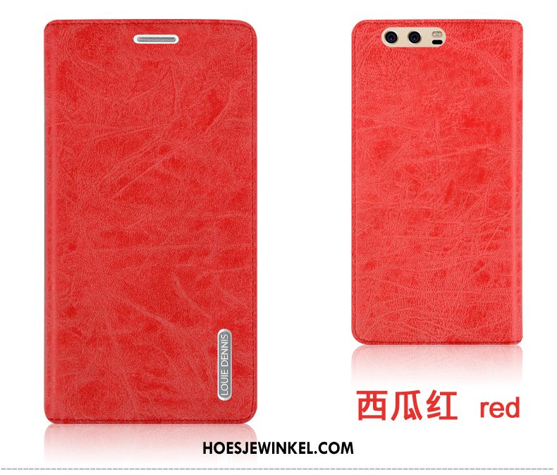 Huawei P10 Hoesje Mobiele Telefoon Leren Etui Achterklep, Huawei P10 Hoesje Bescherming Purper
