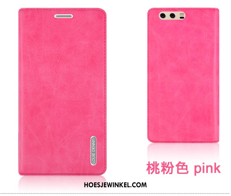 Huawei P10 Hoesje Mobiele Telefoon Leren Etui Achterklep, Huawei P10 Hoesje Bescherming Purper