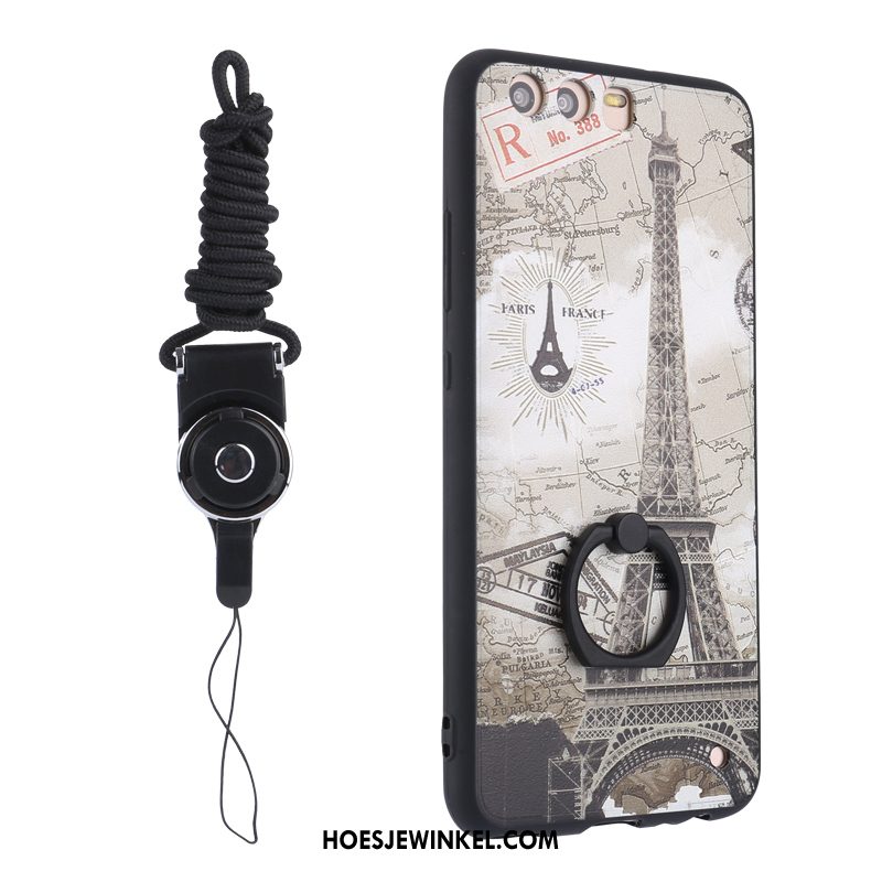 Huawei P10 Hoesje Schrobben Zwart All Inclusive, Huawei P10 Hoesje Hard Hoes