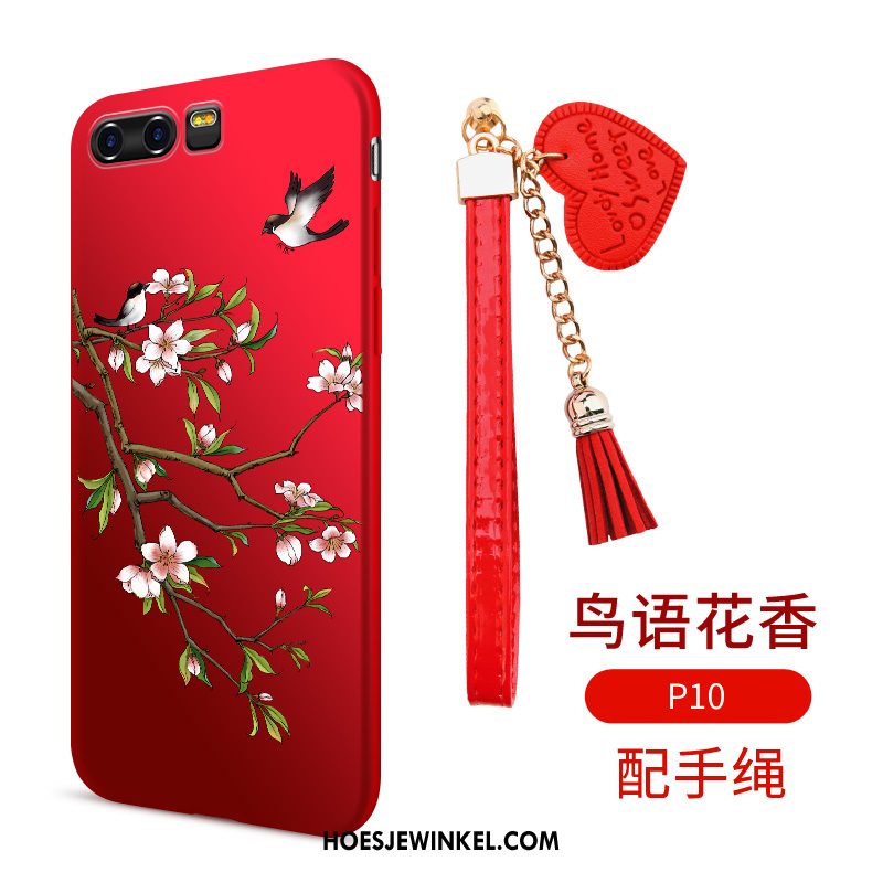 Huawei P10 Hoesje Trend Anti-fall Rood, Huawei P10 Hoesje Zacht Hoes