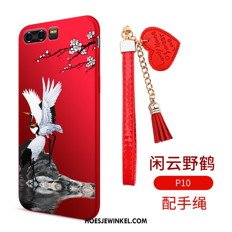 Huawei P10 Hoesje Trend Anti-fall Rood, Huawei P10 Hoesje Zacht Hoes