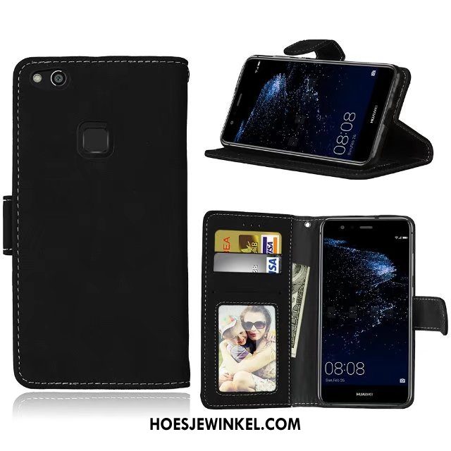 Huawei P10 Lite Hoesje Clamshell Mobiele Telefoon Bescherming, Huawei P10 Lite Hoesje Leren Etui Anti-fall Beige