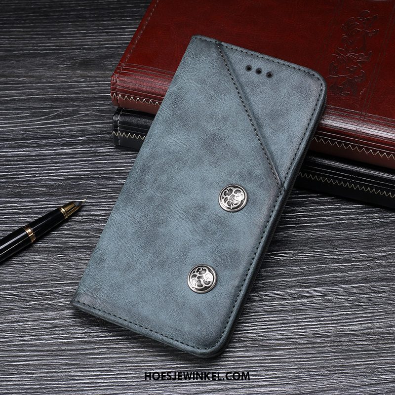 Huawei P10 Lite Hoesje Vintage Hoes Mobiele Telefoon, Huawei P10 Lite Hoesje Leren Etui Anti-fall Braun