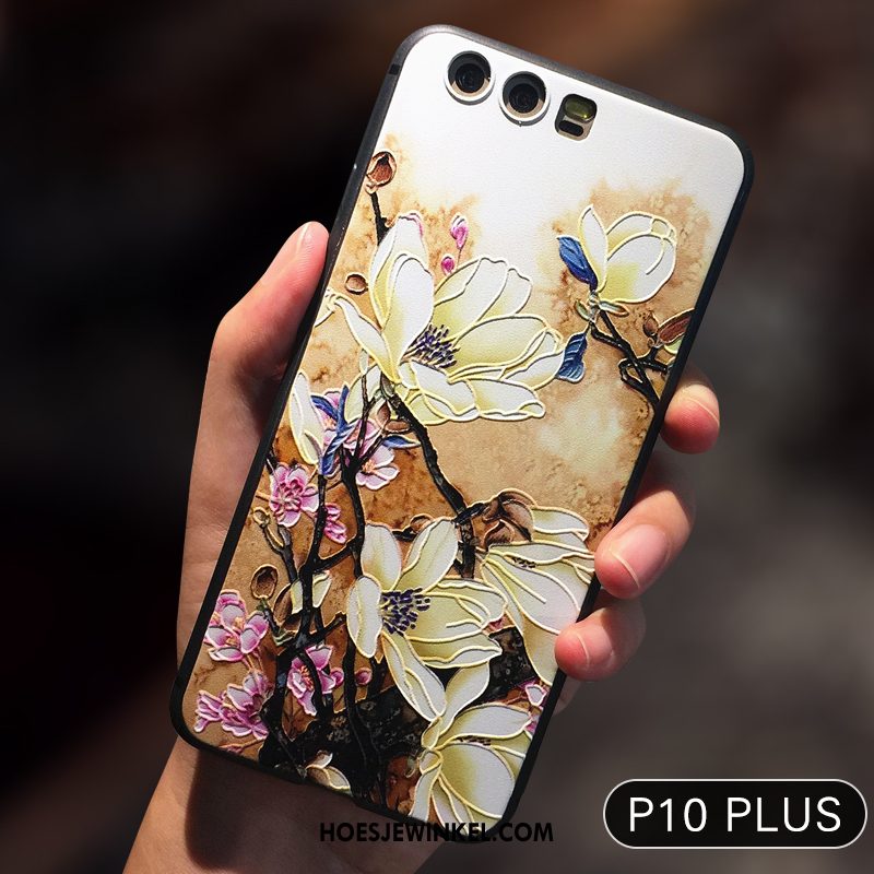 Huawei P10 Plus Hoesje All Inclusive Bescherming Anti-fall, Huawei P10 Plus Hoesje Siliconen Grijs Beige