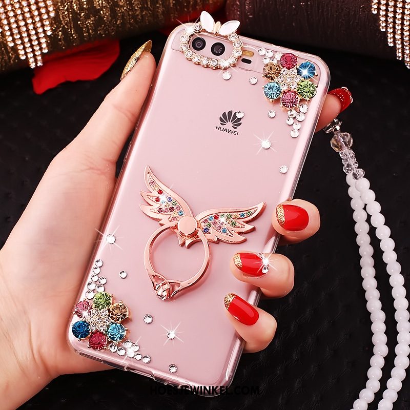 Huawei P10 Plus Hoesje Anti-fall Siliconen Roze, Huawei P10 Plus Hoesje Mobiele Telefoon