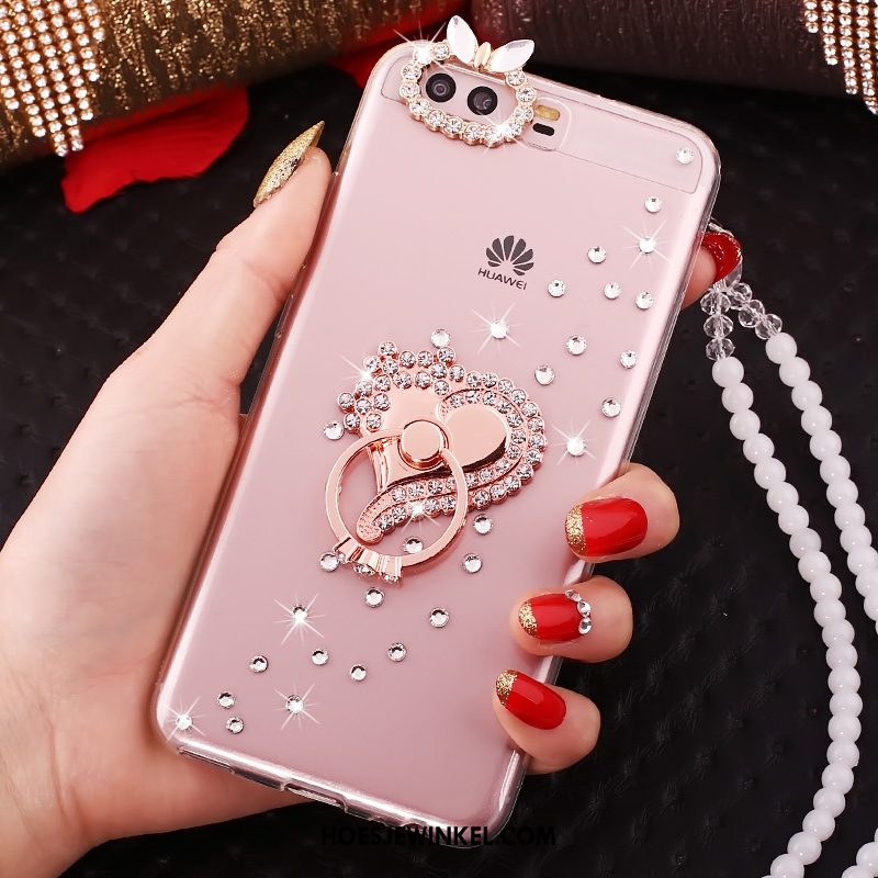 Huawei P10 Plus Hoesje Anti-fall Siliconen Roze, Huawei P10 Plus Hoesje Mobiele Telefoon