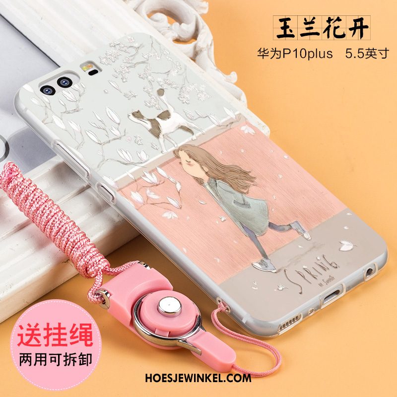 Huawei P10 Plus Hoesje Bescherming Licht Wit, Huawei P10 Plus Hoesje Zacht Mobiele Telefoon