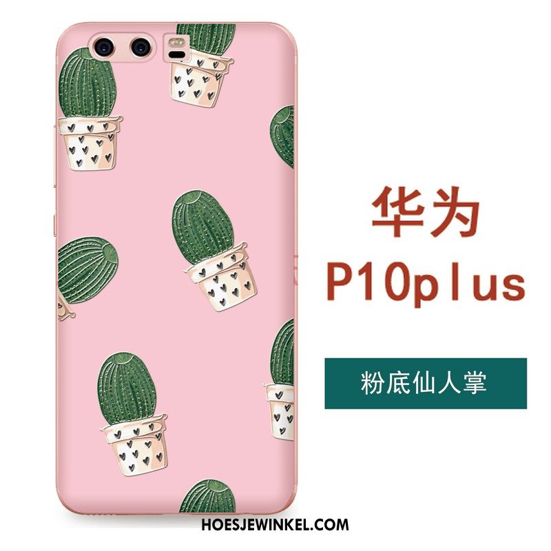 Huawei P10 Plus Hoesje Groen Siliconen Kunst, Huawei P10 Plus Hoesje Bloemen Mobiele Telefoon