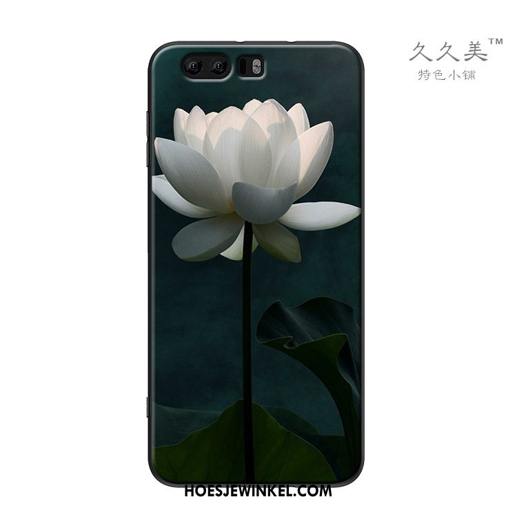 Huawei P10 Plus Hoesje Hoes Bescherming Groen, Huawei P10 Plus Hoesje Klassiek Bloemen