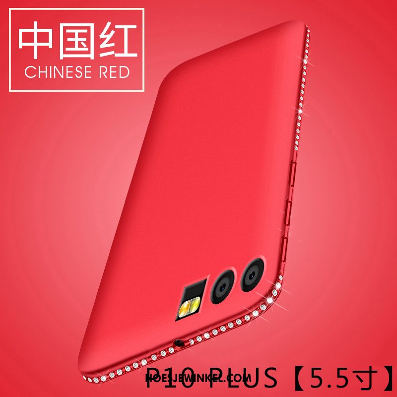 Huawei P10 Plus Hoesje Scheppend Zacht Dun, Huawei P10 Plus Hoesje Mobiele Telefoon Rood