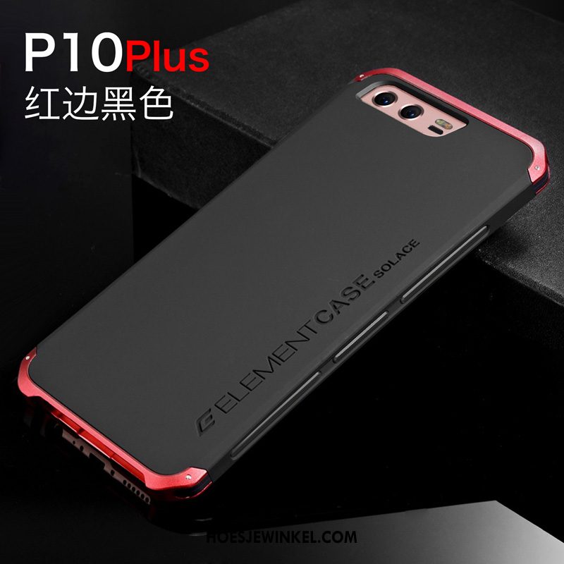 Huawei P10 Plus Hoesje Siliconen Hard Rood, Huawei P10 Plus Hoesje Mobiele Telefoon Metaal