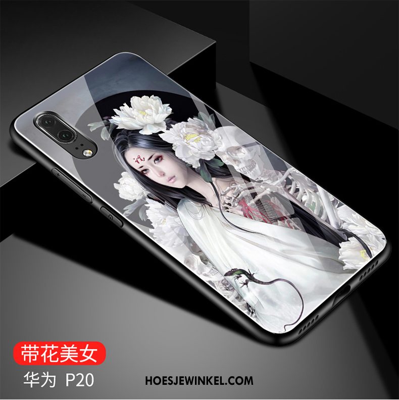 Huawei P20 Hoesje All Inclusive Eenvoudige Wit, Huawei P20 Hoesje Spiegel Hoes