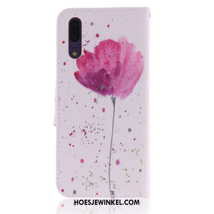 Huawei P20 Hoesje All Inclusive Scheppend Leren Etui, Huawei P20 Hoesje Hoes Grijs