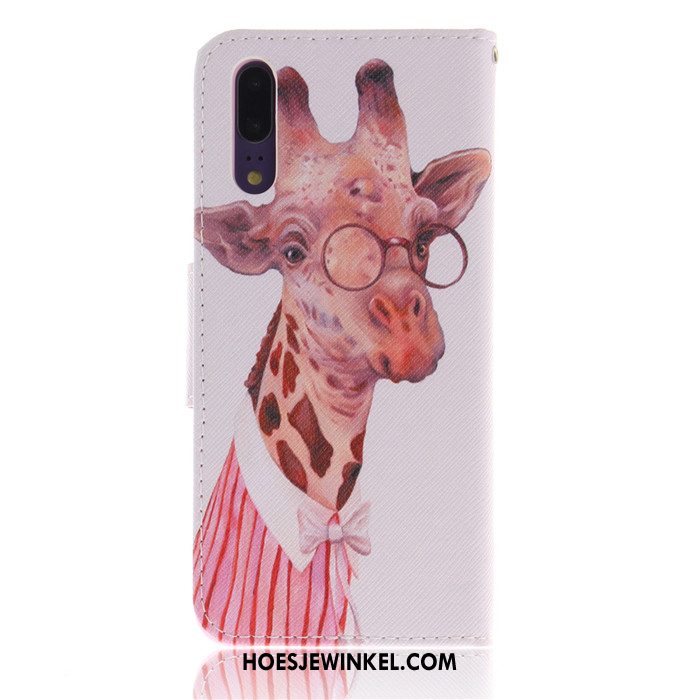 Huawei P20 Hoesje All Inclusive Scheppend Leren Etui, Huawei P20 Hoesje Hoes Grijs