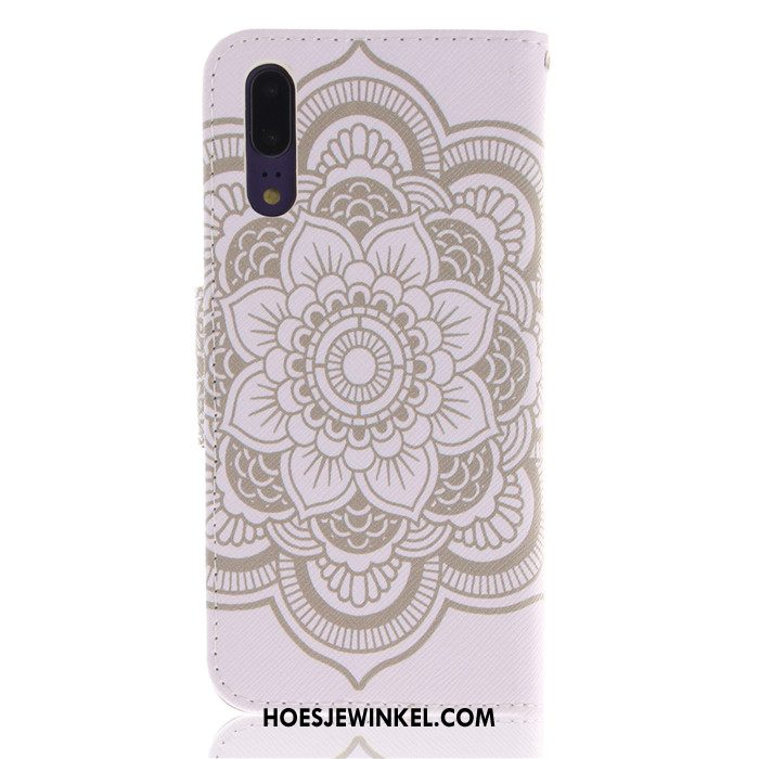 Huawei P20 Hoesje All Inclusive Scheppend Leren Etui, Huawei P20 Hoesje Hoes Grijs