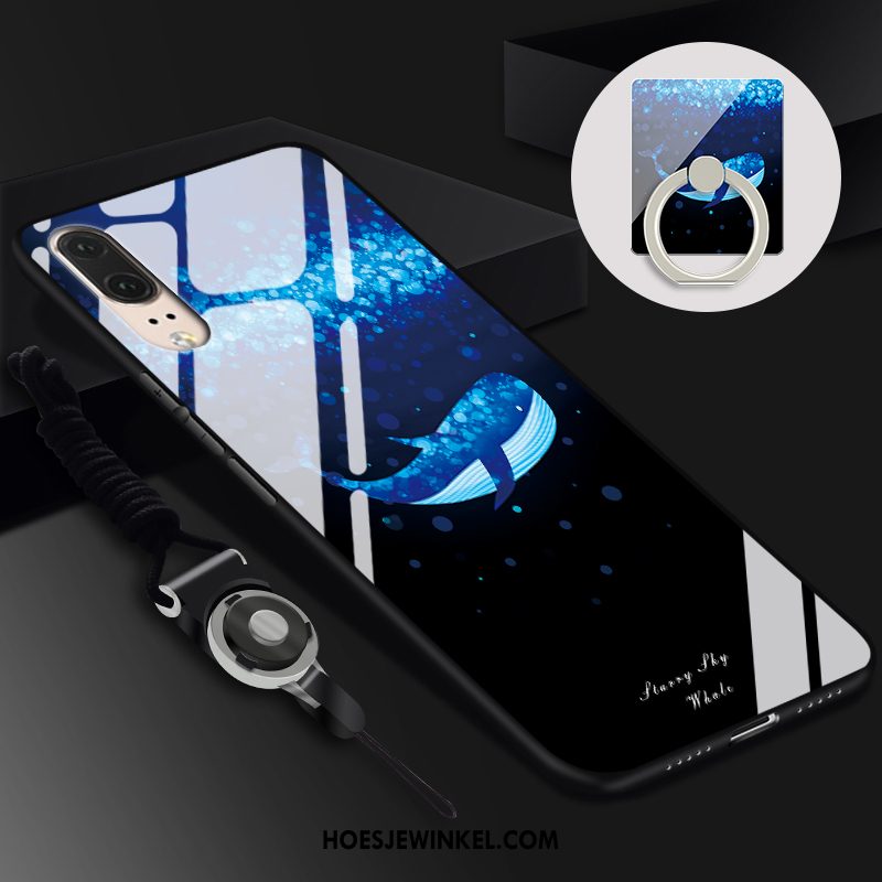 Huawei P20 Hoesje Anti-fall Zacht Hard, Huawei P20 Hoesje Blauw Mobiele Telefoon