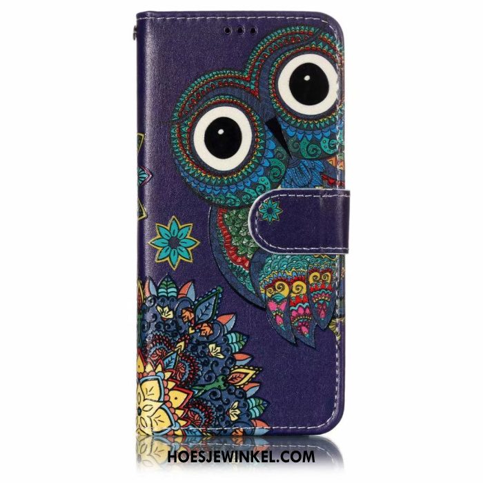 Huawei P20 Hoesje Blauw Mobiele Telefoon Clamshell, Huawei P20 Hoesje Leren Etui Mooie