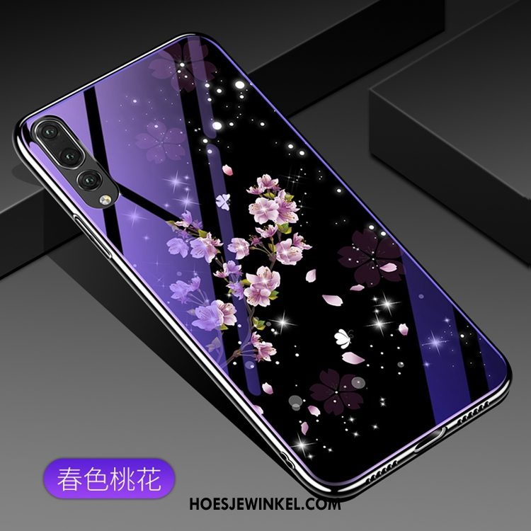 Huawei P20 Hoesje Glas Scheppend Purper, Huawei P20 Hoesje Trend Hoes