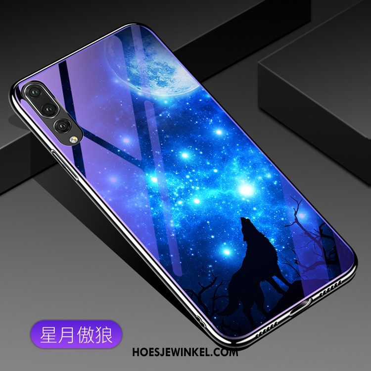 Huawei P20 Hoesje Glas Scheppend Purper, Huawei P20 Hoesje Trend Hoes