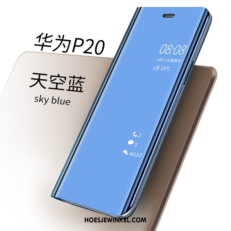 Huawei P20 Hoesje Hoes Persoonlijk Dun, Huawei P20 Hoesje Bescherming Spiegel