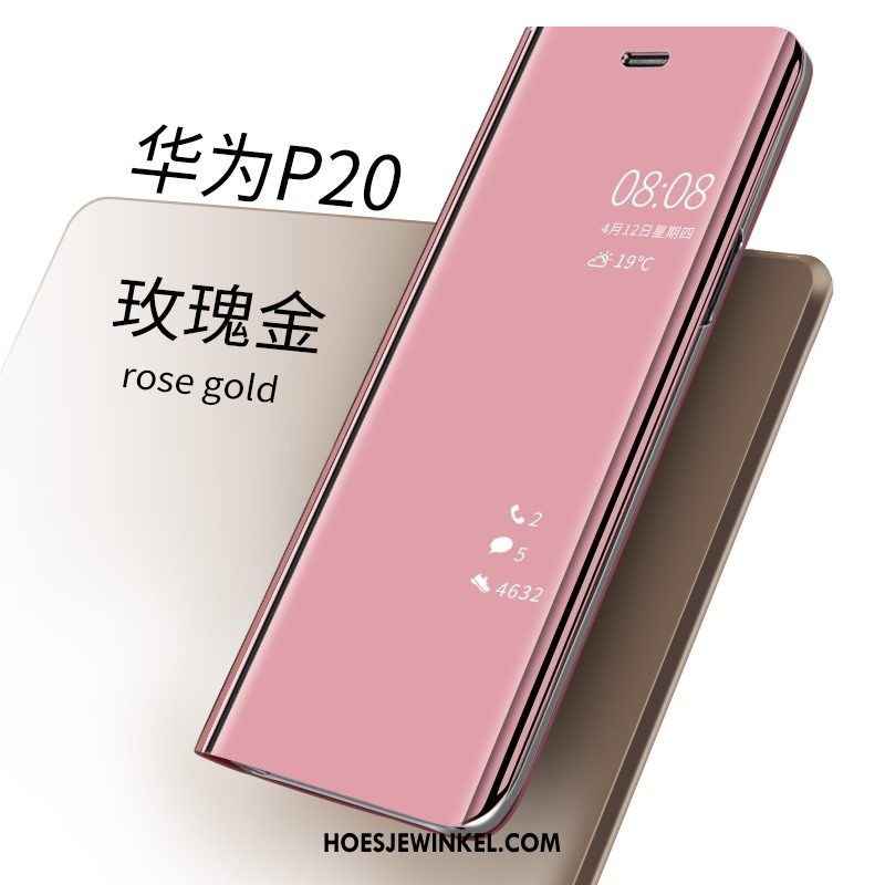 Huawei P20 Hoesje Hoes Persoonlijk Dun, Huawei P20 Hoesje Bescherming Spiegel