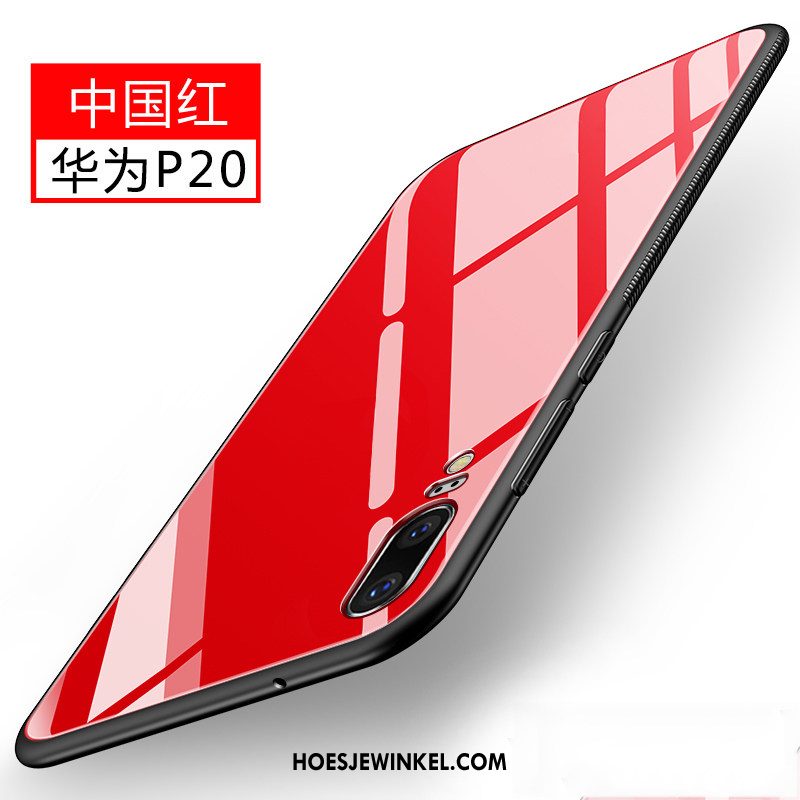 Huawei P20 Hoesje Hoes Zacht Glas, Huawei P20 Hoesje Persoonlijk Anti-fall