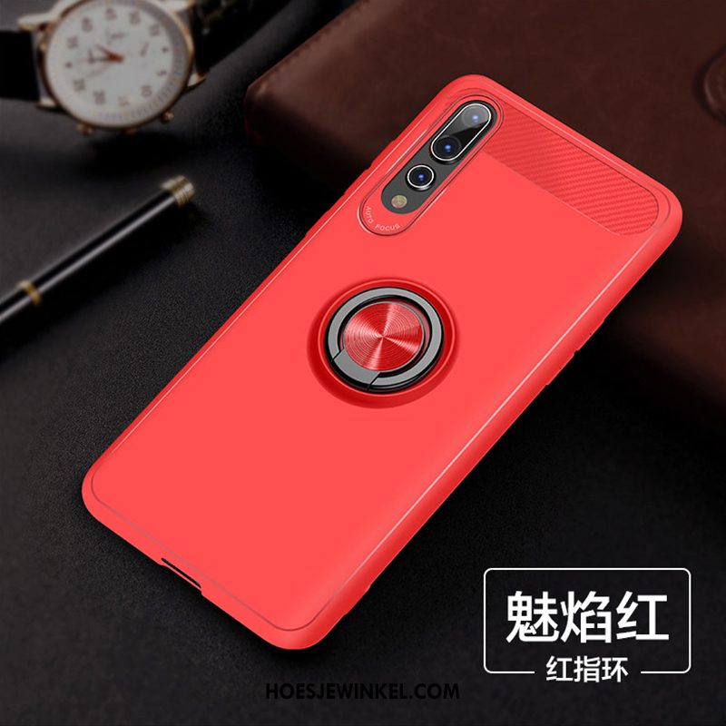 Huawei P20 Hoesje Licht Wind Rood, Huawei P20 Hoesje Blauw Anti-fall