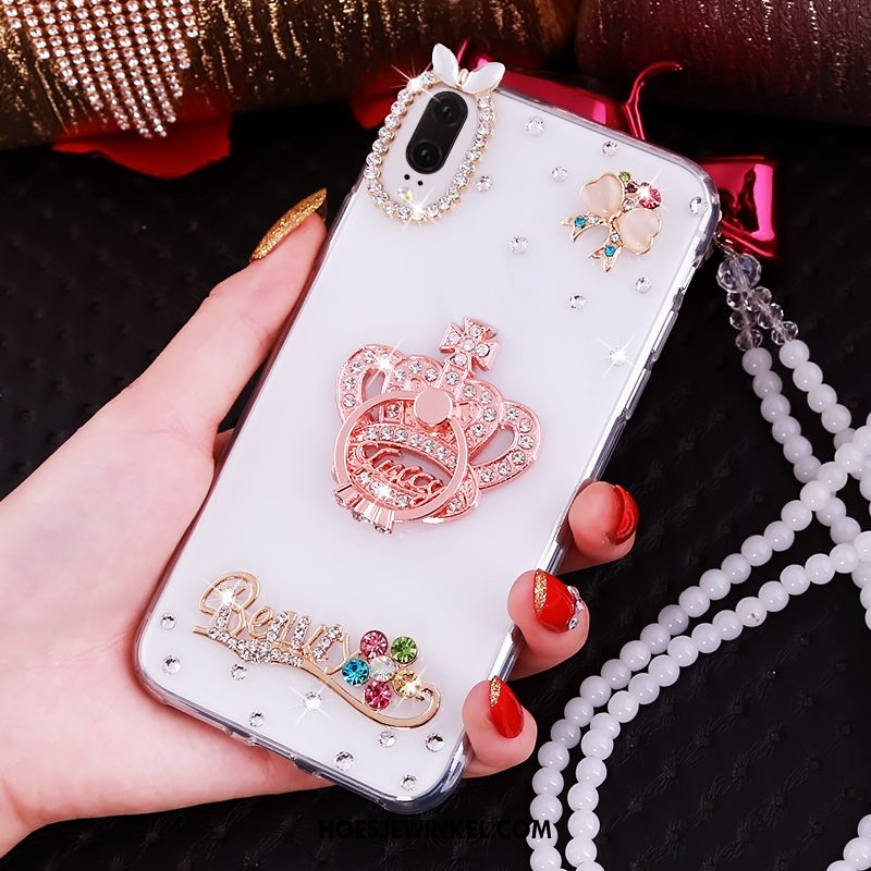 Huawei P20 Hoesje Met Strass Mobiele Telefoon Roze, Huawei P20 Hoesje Luxe