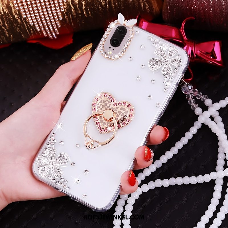 Huawei P20 Hoesje Met Strass Mobiele Telefoon Roze, Huawei P20 Hoesje Luxe